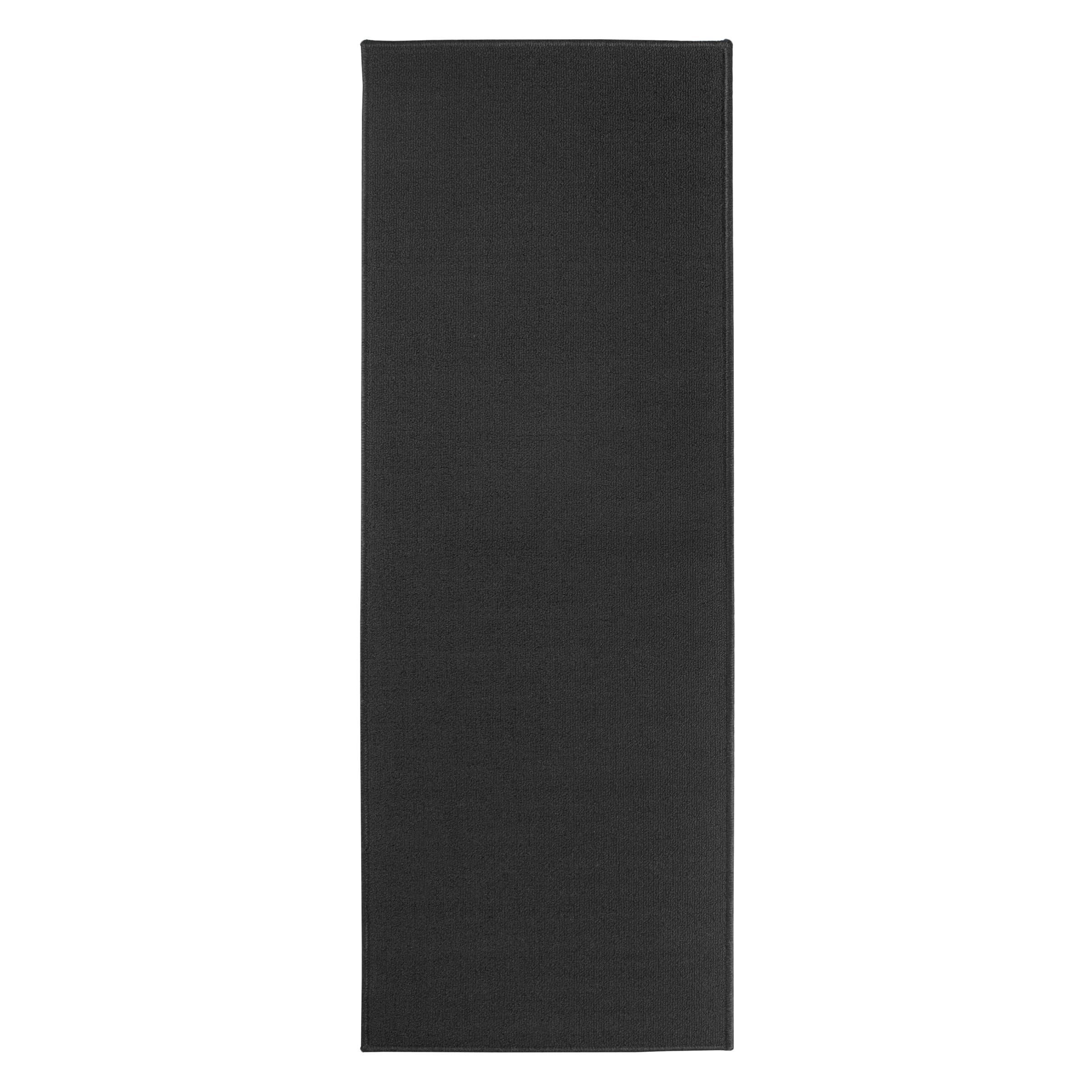 Ritz Accent Rug with Latex Backing, 20-inch by 60-Inch Runner, Black