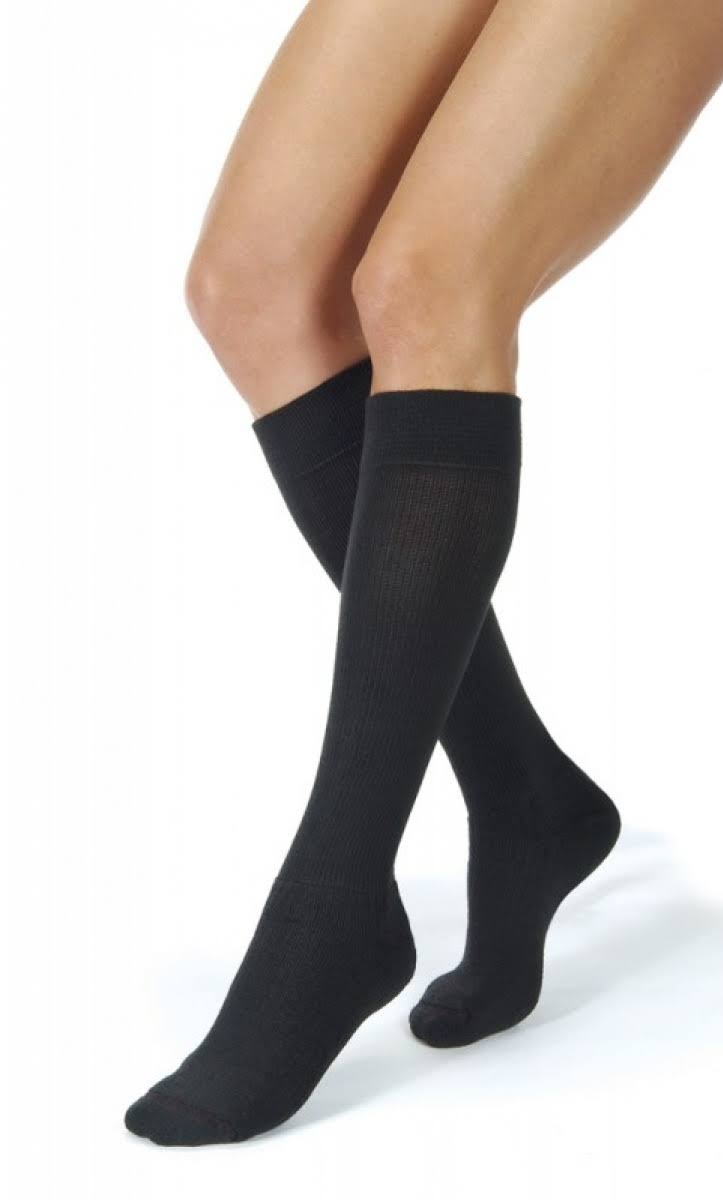 Jobst 110534 ActiveWear Support Socks - X-Large, Full Calf, Black, 20-30mmHg