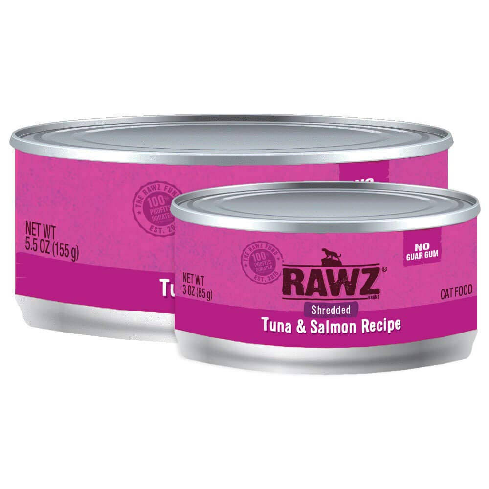 Rawz Shredded Meat Canned Cat Food (Tuna & Salmon)