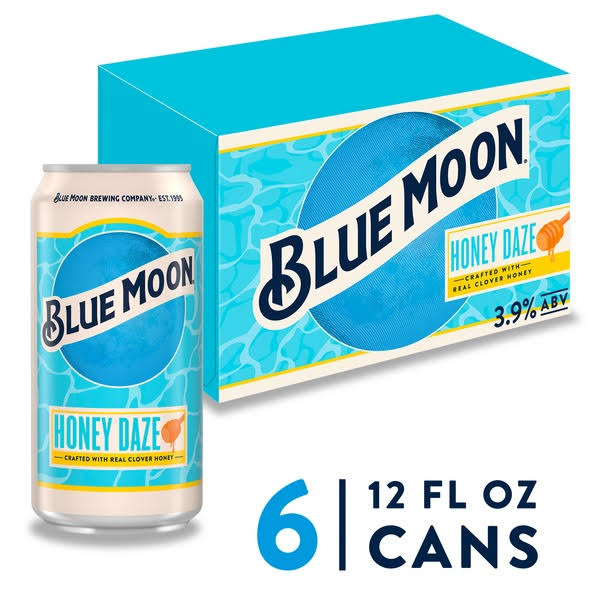 Blue Moon Beer, Honey Daze - 6 pack, 12 fl oz cans
