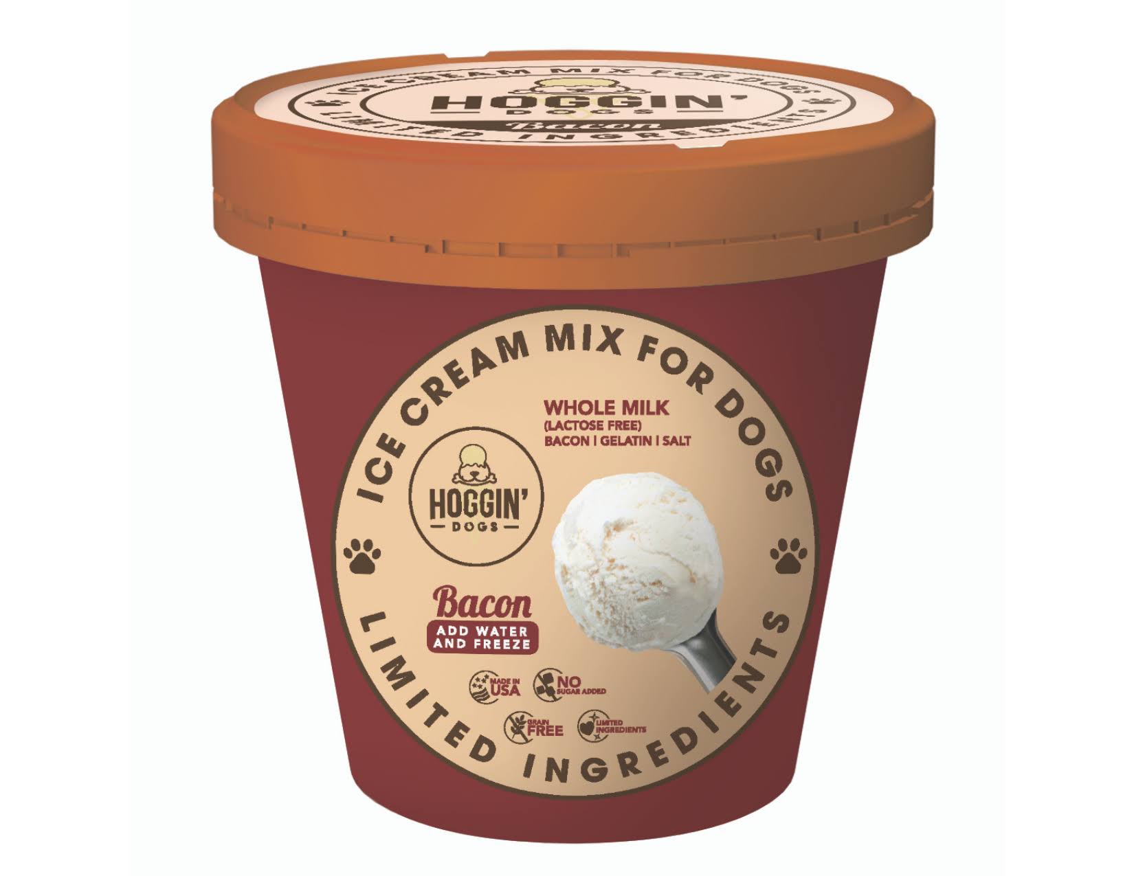 Hoggin Dogs Ice Cream Mix for Dogs Bacon