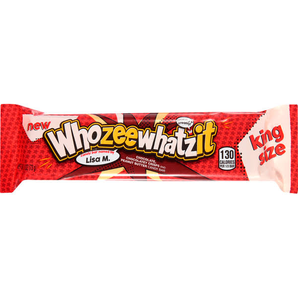 Whozeewhatzit Candy Bar, King Size - 2.6 oz