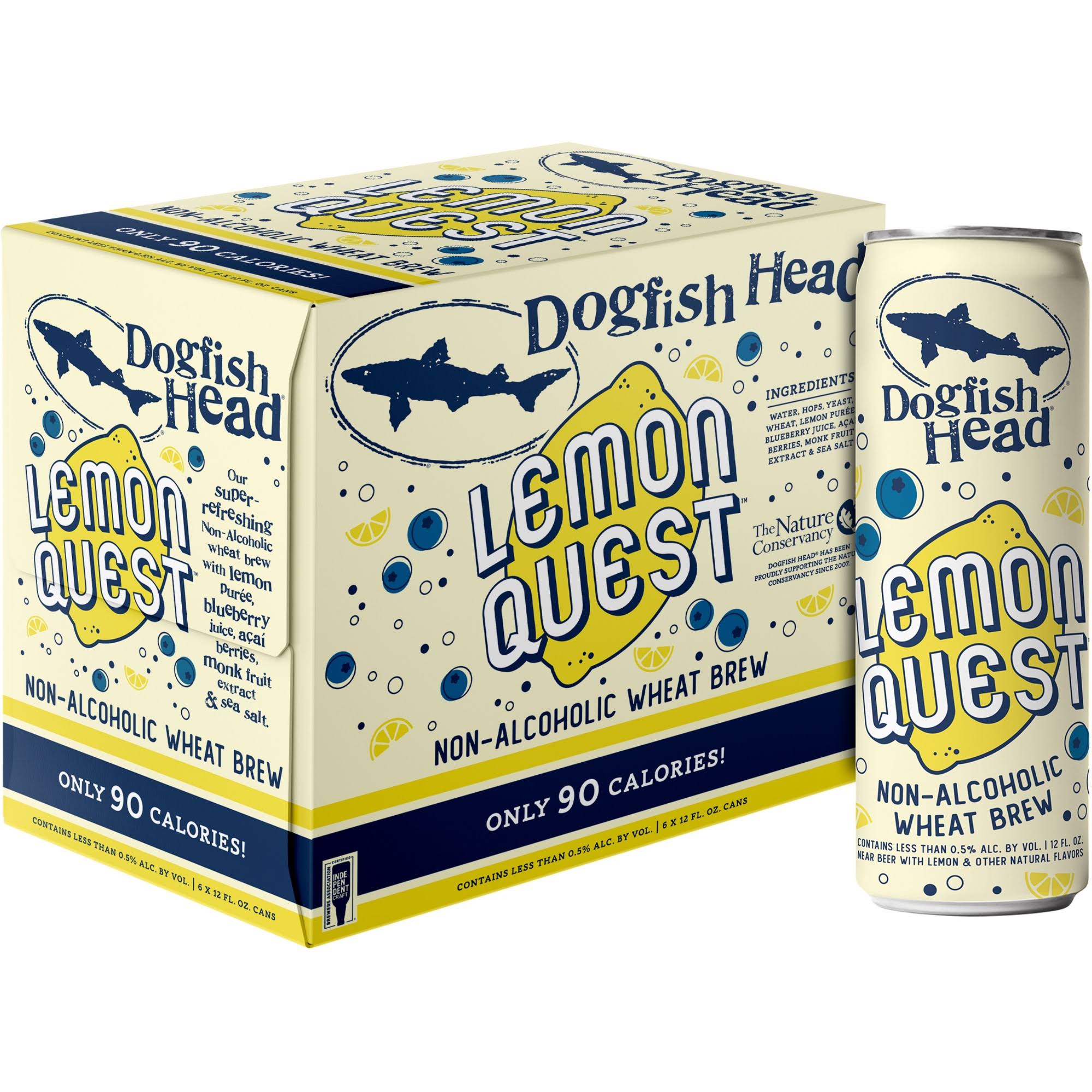 Dogfish Head Beer, Lemon Quest, 6 Pack - 6 pack, 12 fl oz cans