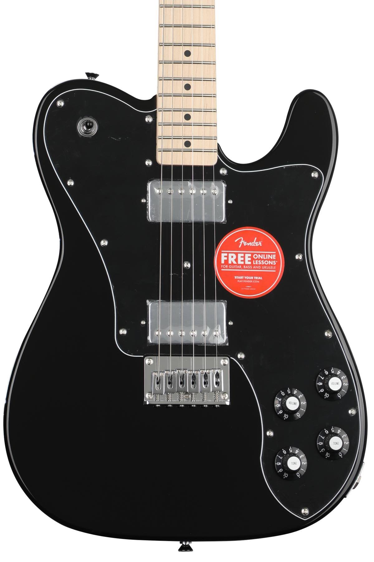 Squier Affinity Series Telecaster Deluxe Electric Guitar - Black - Maple Fingerboard