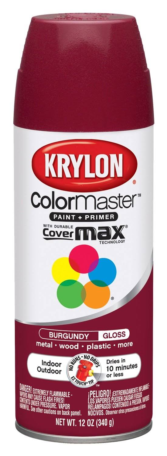 Krylon Interior / Exterior Spray Gloss Paint - Burgundy, 12 Oz