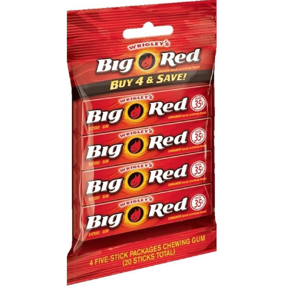 Wrigley's Big Red Gum - 5ct, 4pk