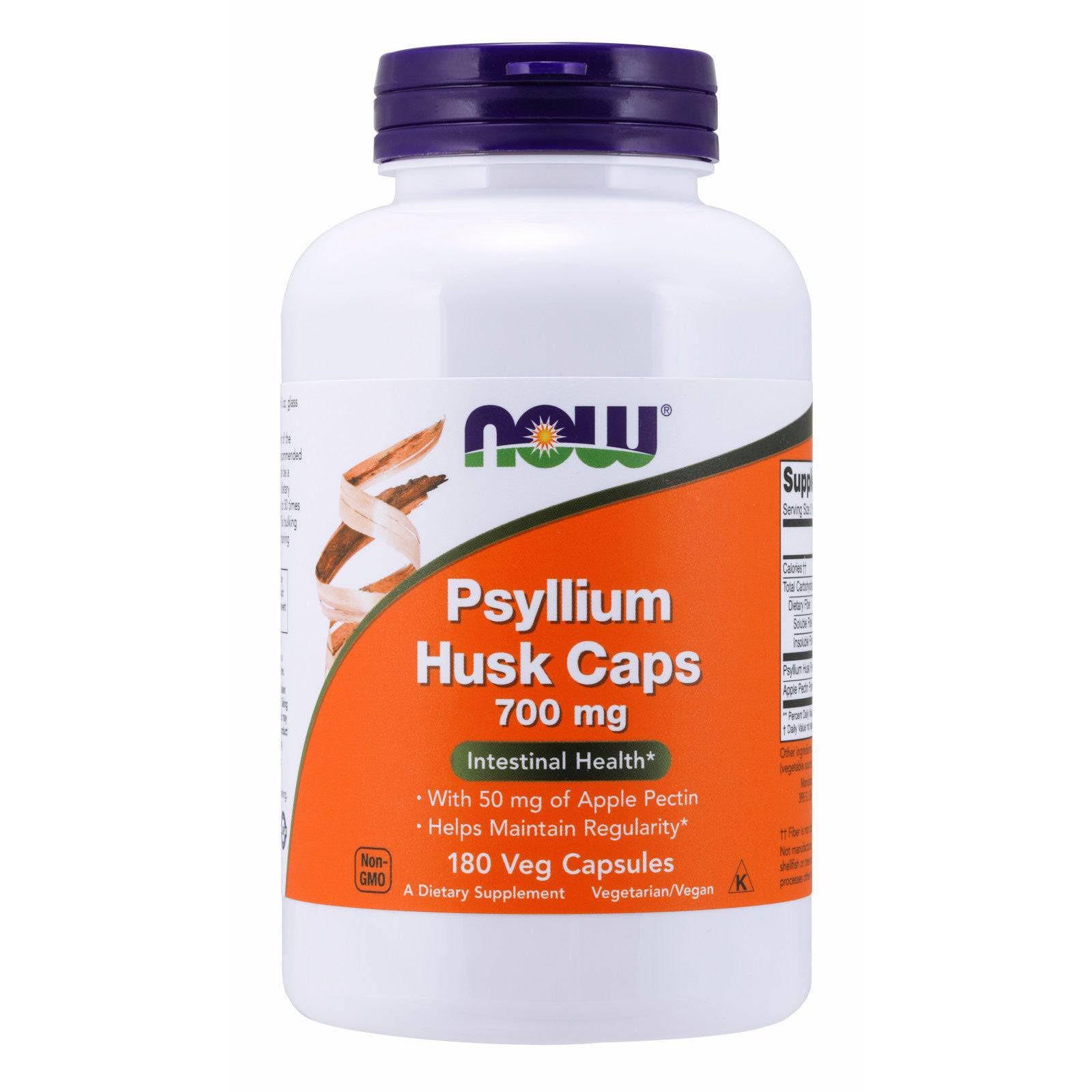 Now Foods Psyllium Husk 700mg with Pectin - 180 Capsules
