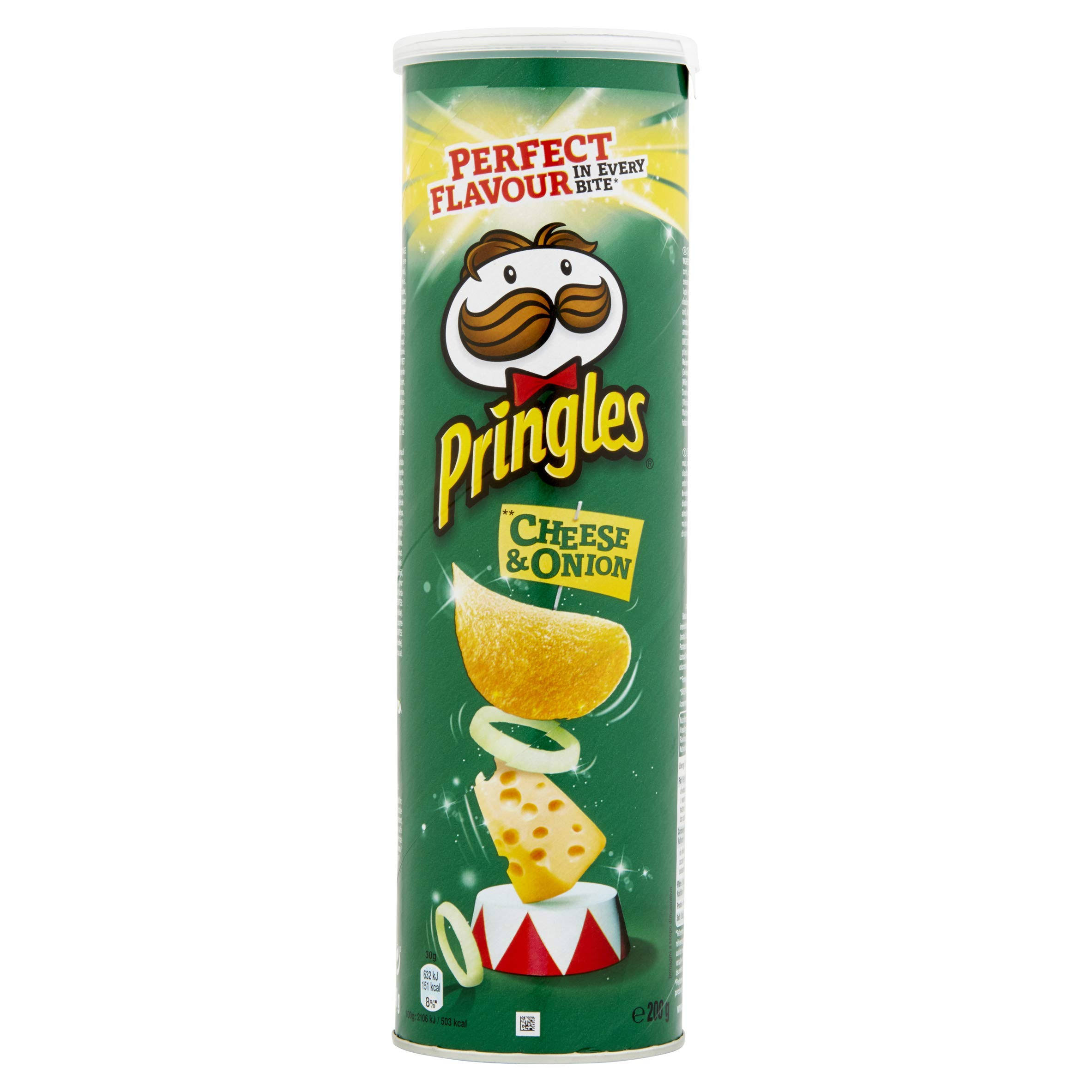 Pringles Potato Crisps - Cheese & Onion, 200g