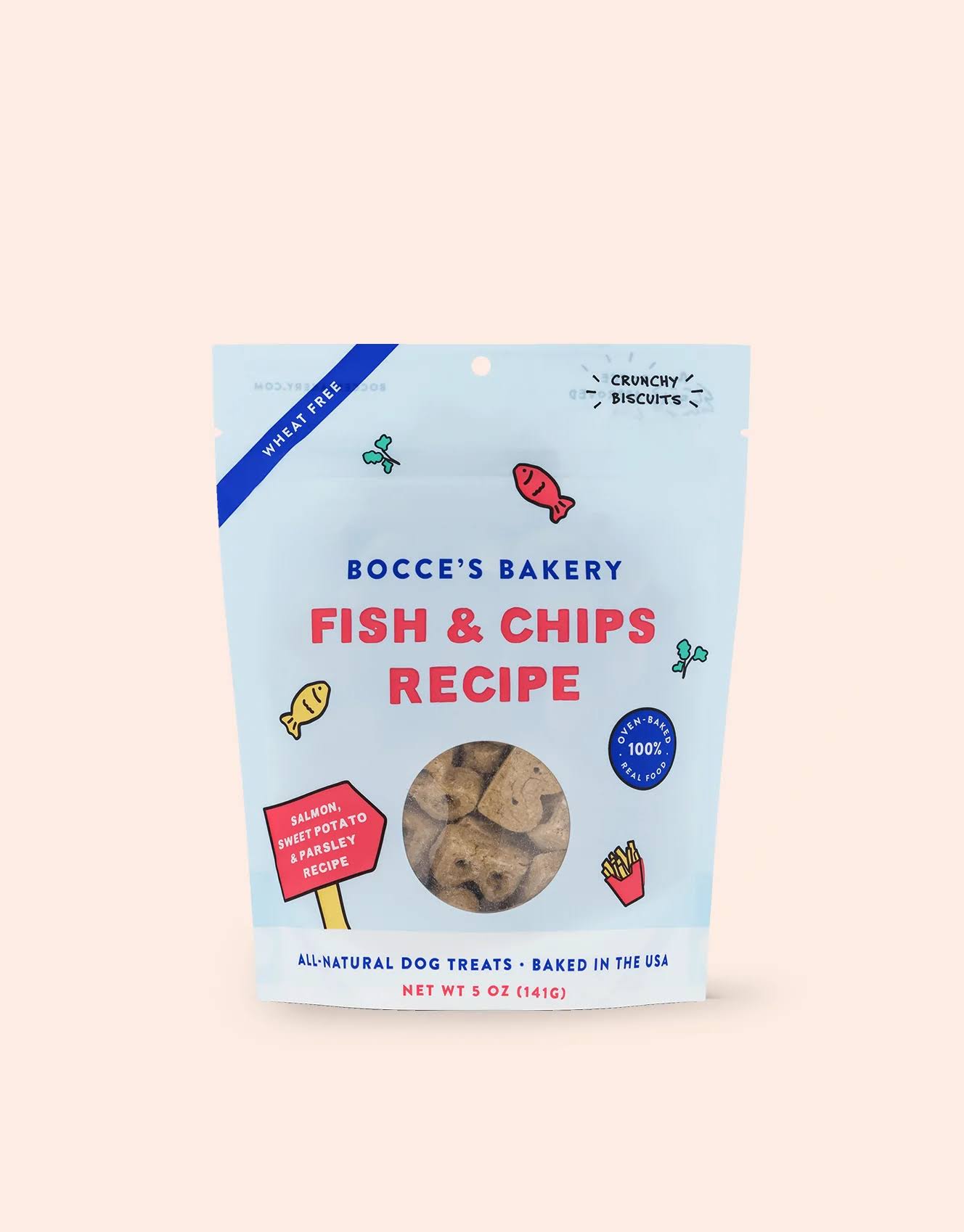 Fish & Chip Biscuits - 5oz | Dog, Cat & Exotic Animal Food And Supply Store