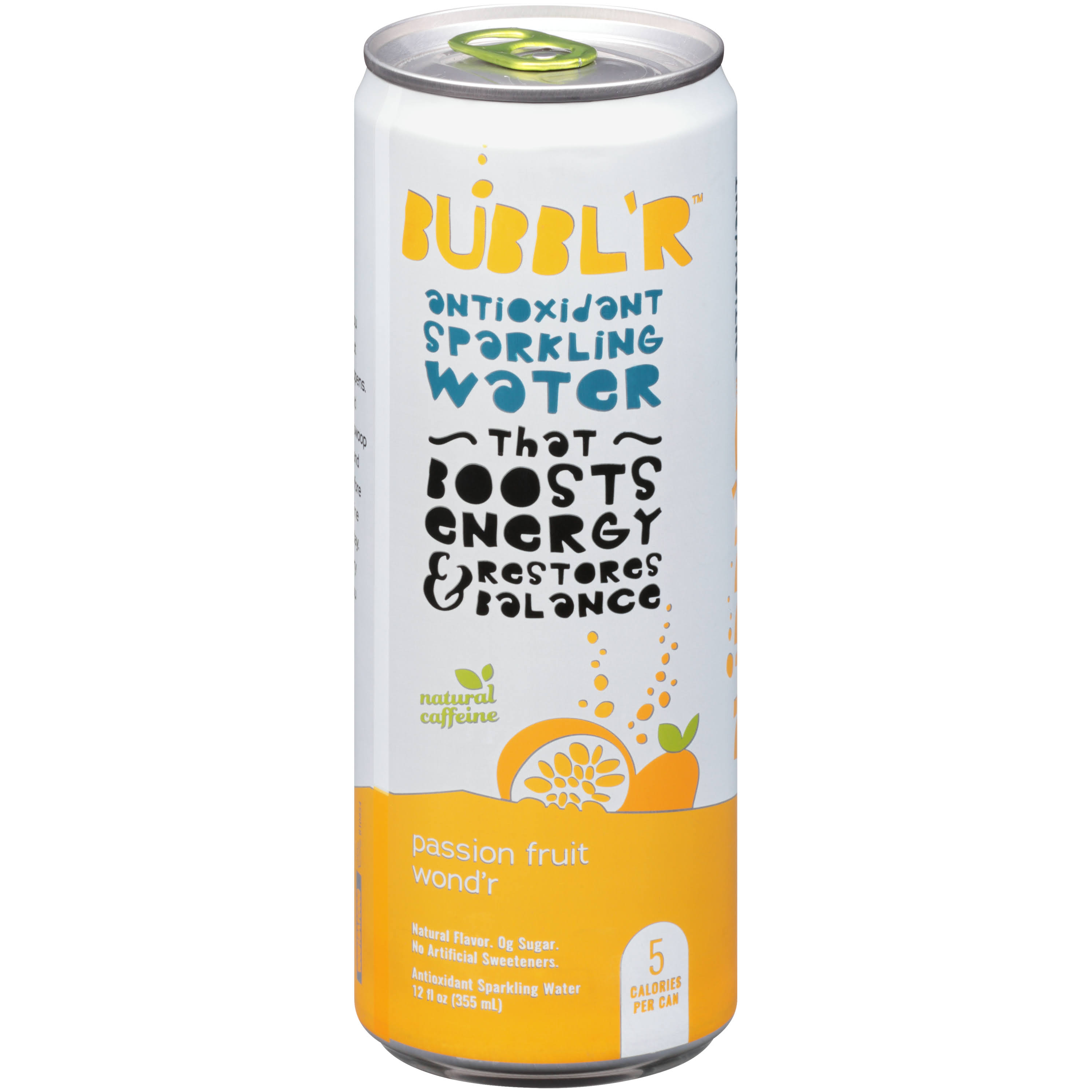 Bubblr Sparkling Water, Antioxidant, Passion Fruit Wond'r - 12 fl oz