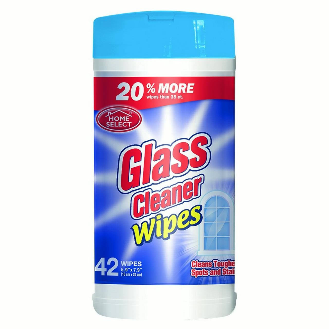 Home Select Glass Cleaner Wipes - 35ct