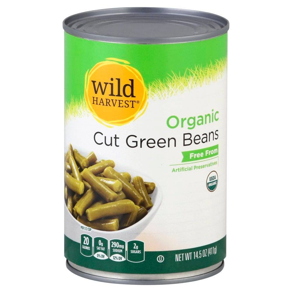 Wild Harvest Green Beans, Cut, Organic - 14.5 oz