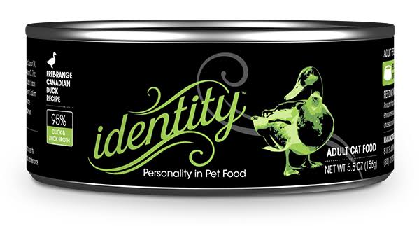 Identity 95% Free Range Canadian Duck Canned Cat Food 5.5oz 24 Case
