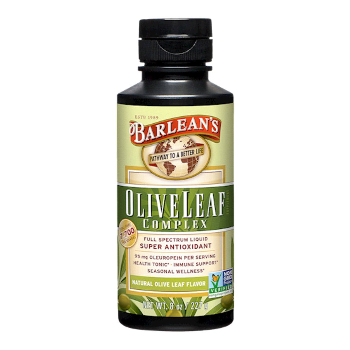 Barlean’s Organic Oils Olive Leaf Complex Immune Support Liquid - 8oz