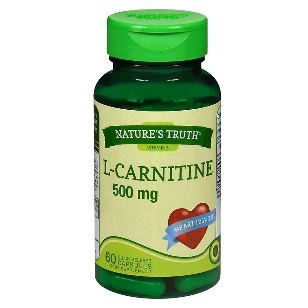 Nature's Truth L Carnitine Dietary Supplement - 60ct, 500mg