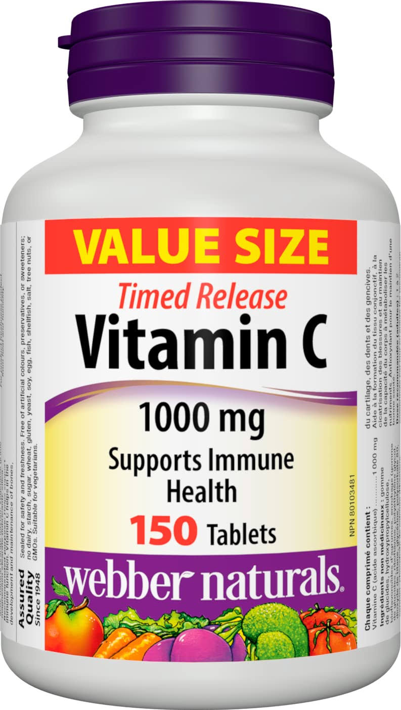 Webber Naturals Vitamin C 1000mg Timed Release 150 Tablets
