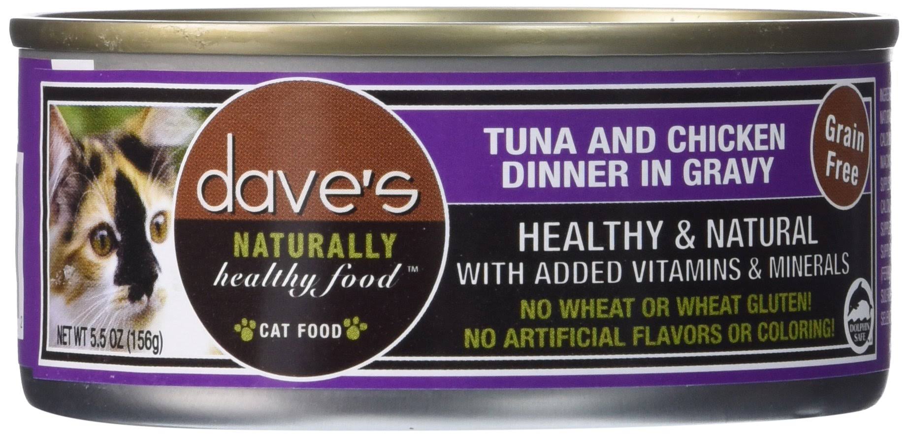 Dave's Cat Food - Tuna and Chicken Dinner in Gravy