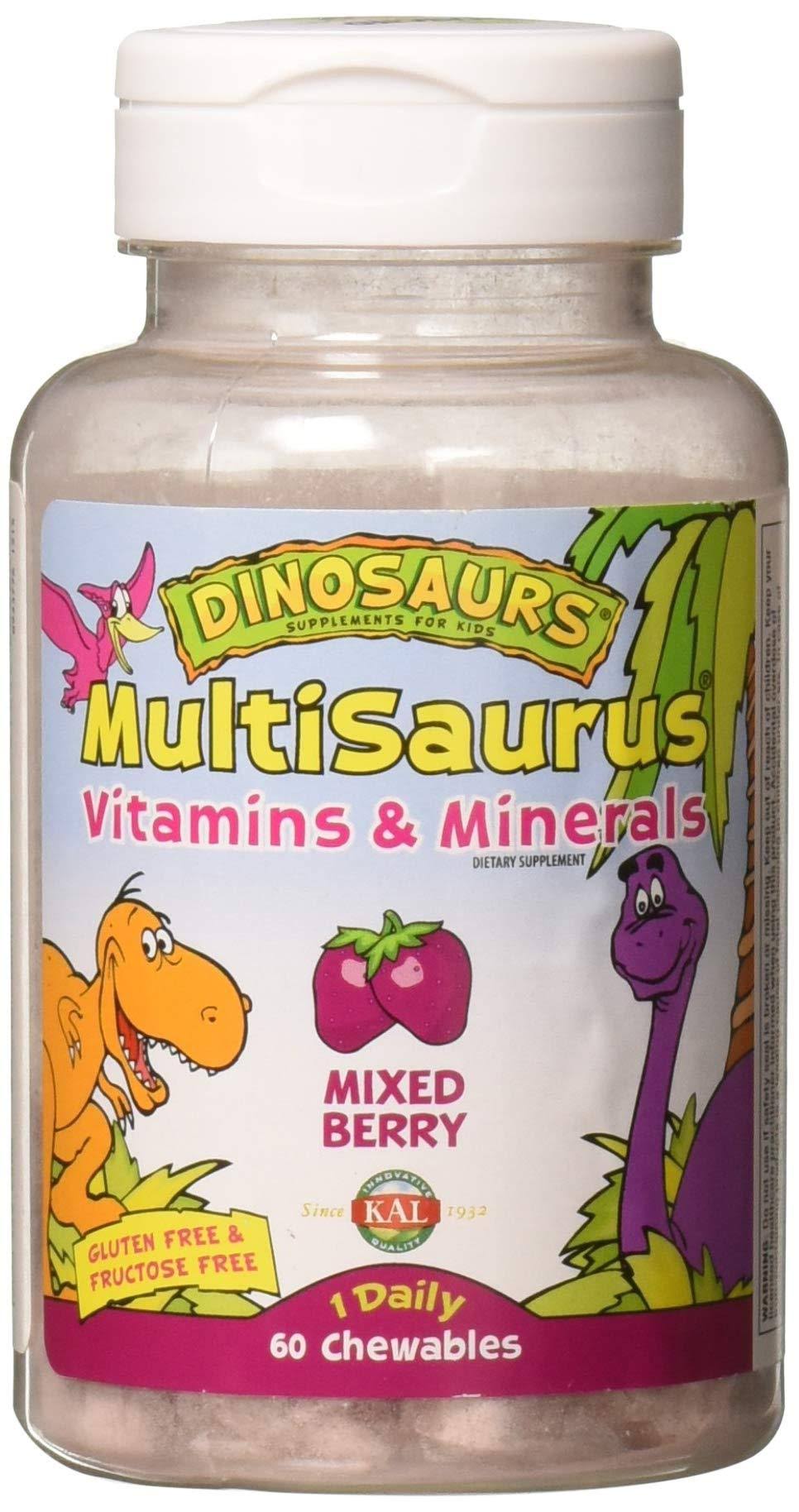 Kal Multi Saurus Vitamins and Minerals - Mixed Berry, 60ct