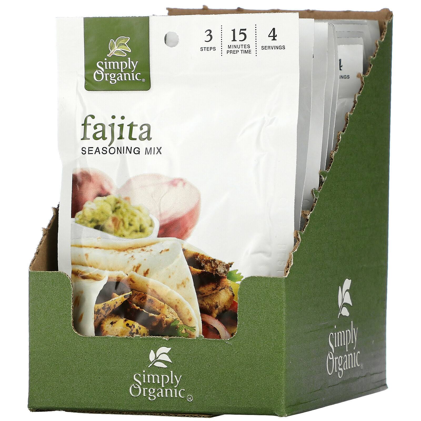 Simply Organic Fajita Seasoning Mix - 1oz
