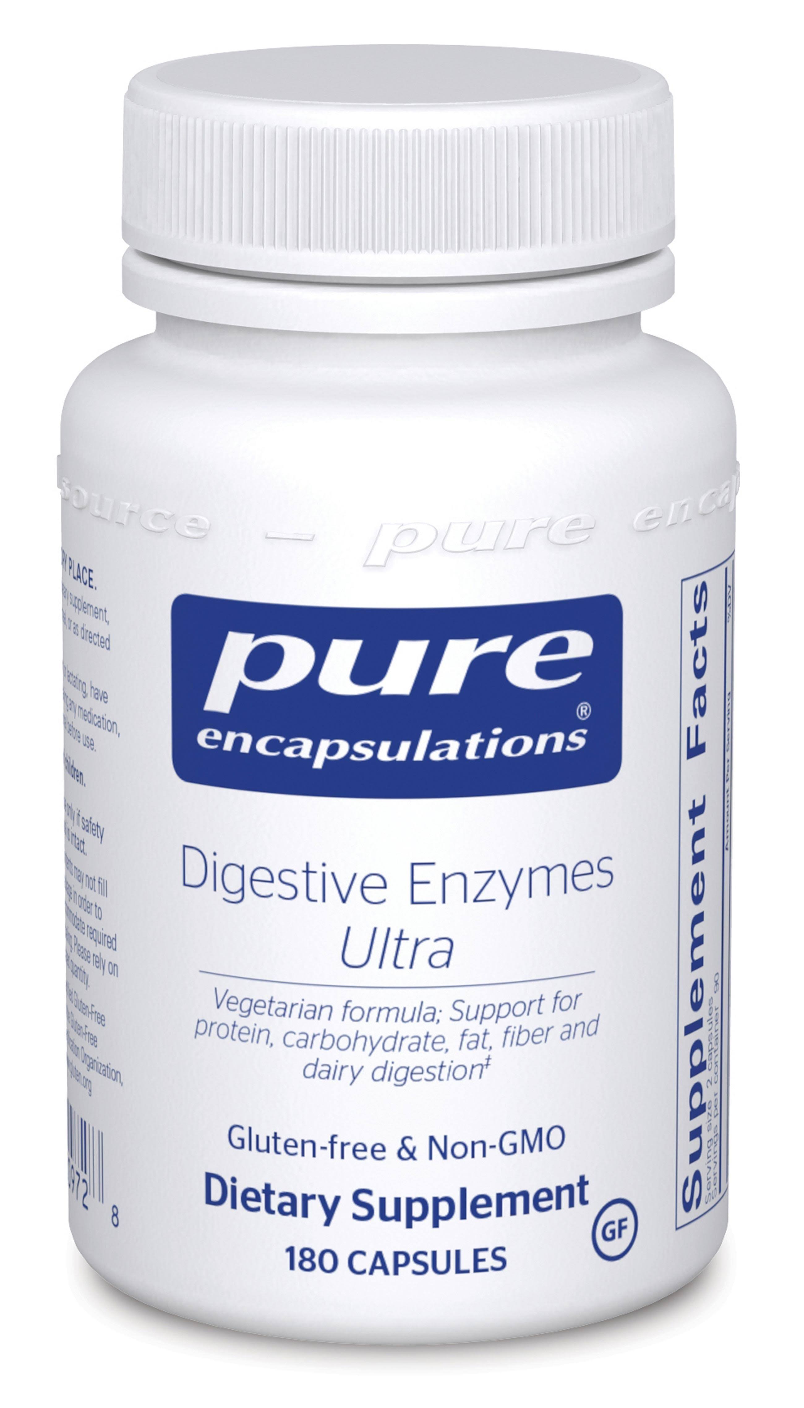 Pure Encapsulations Digestive Enzymes Ultra Supplement - 180 Vegicaps