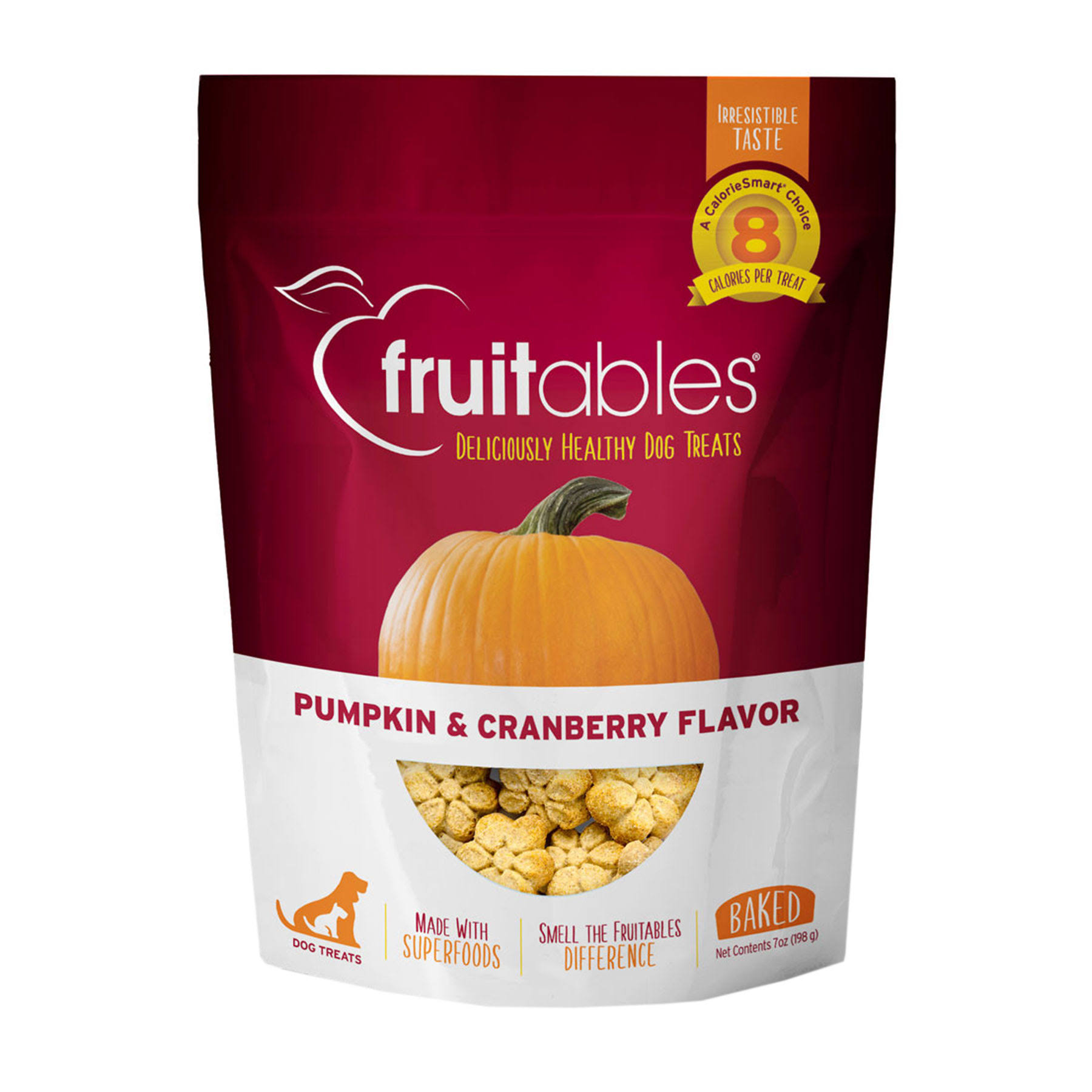 Fruitables Dog Treats - Pumpkin and Cranberry