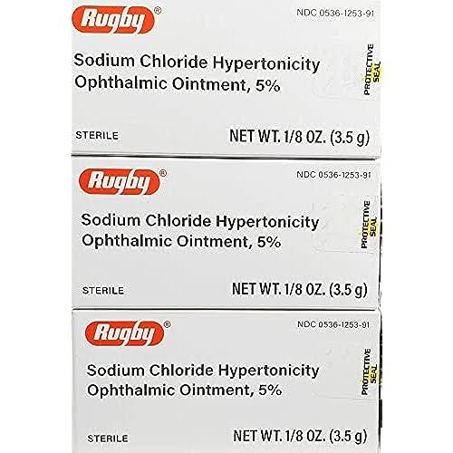 Rugby Sodium Chloride Ophthalmic Ointment 5%, 3.5 Gm -3 Pack