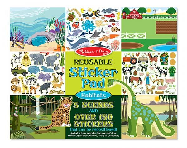 Melissa & Doug Reusable Sticker Pad Habitats