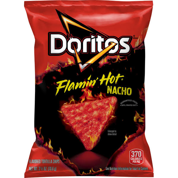 Doritos Tortilla Chips, Flamin' Hot Nacho - 2.5 oz