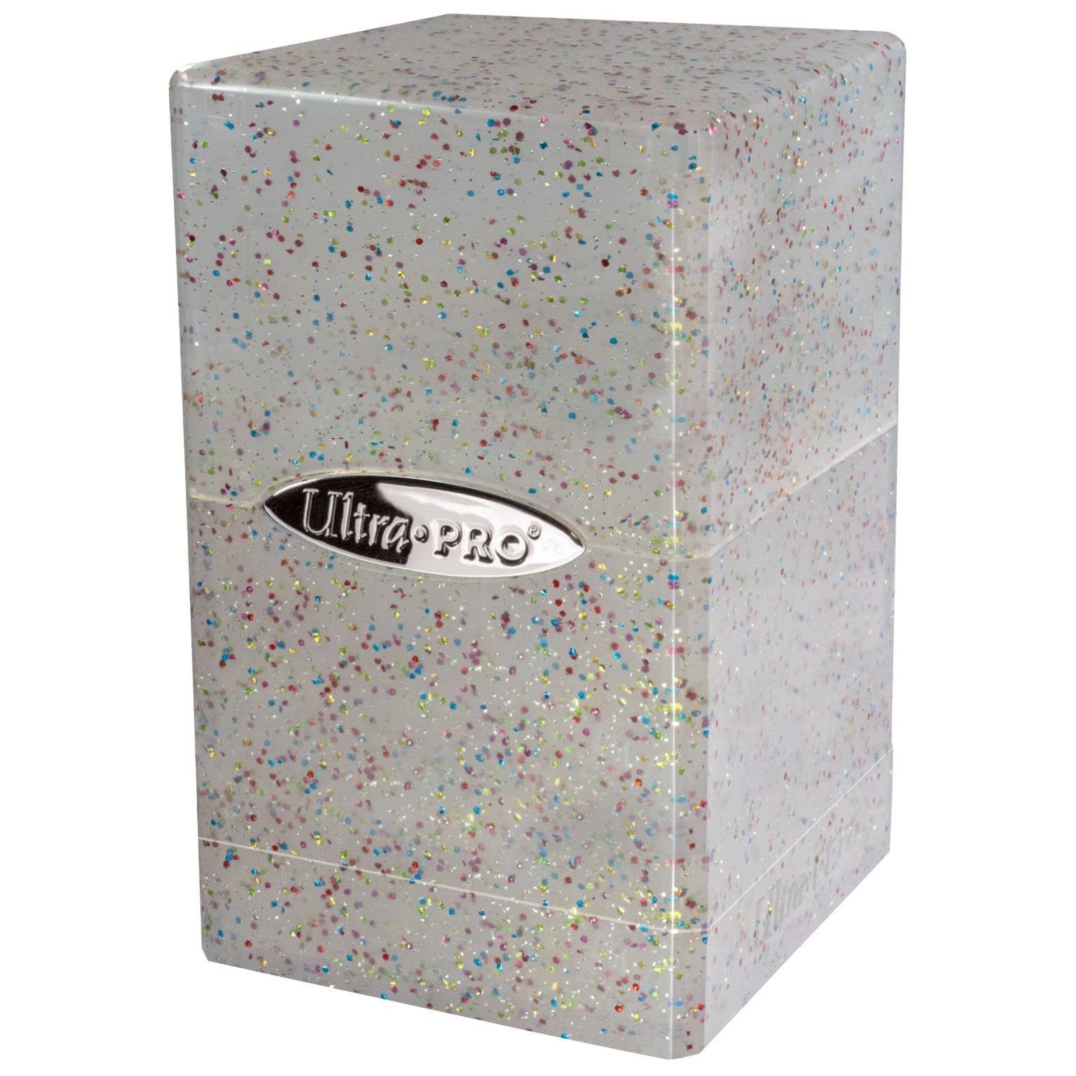Ultra Pro Deck Box Satin Tower Glitter- Clear