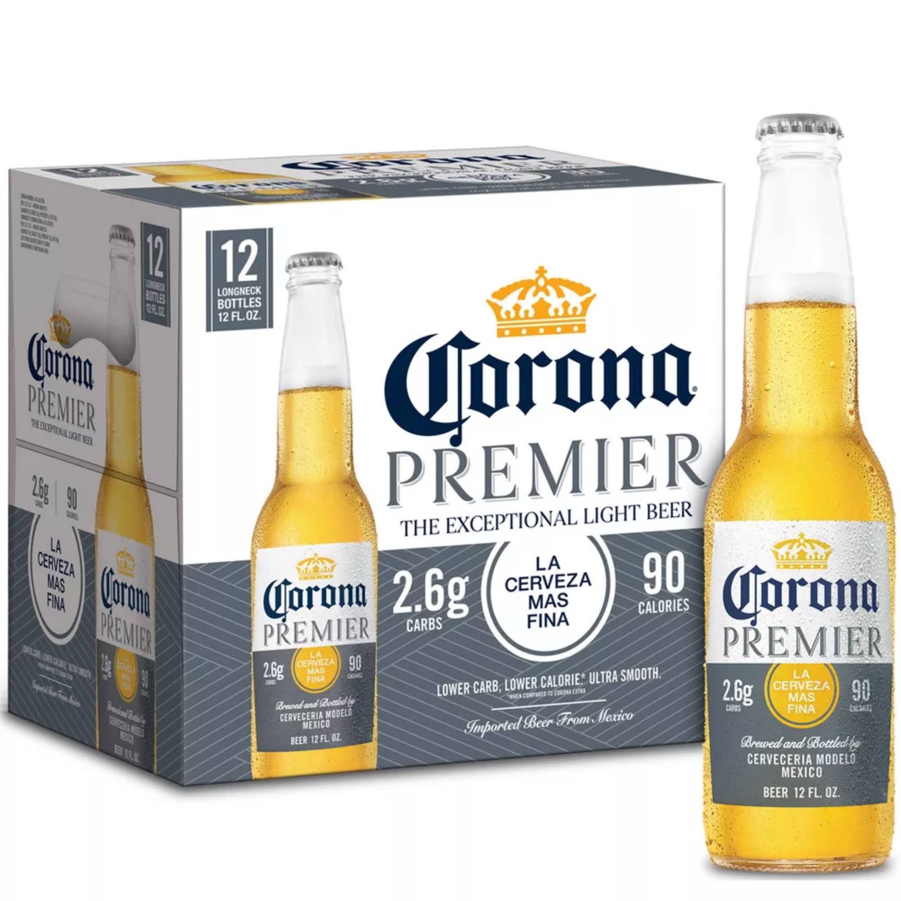 Corona Beer, Premier - 12 pack, 12 fl oz bottles