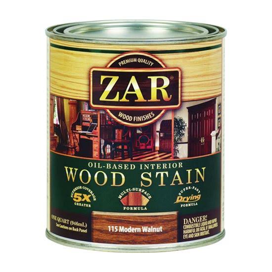 Zar Interior Oil Based Wood Stain - 115 Modern Walnut, 1 Quart