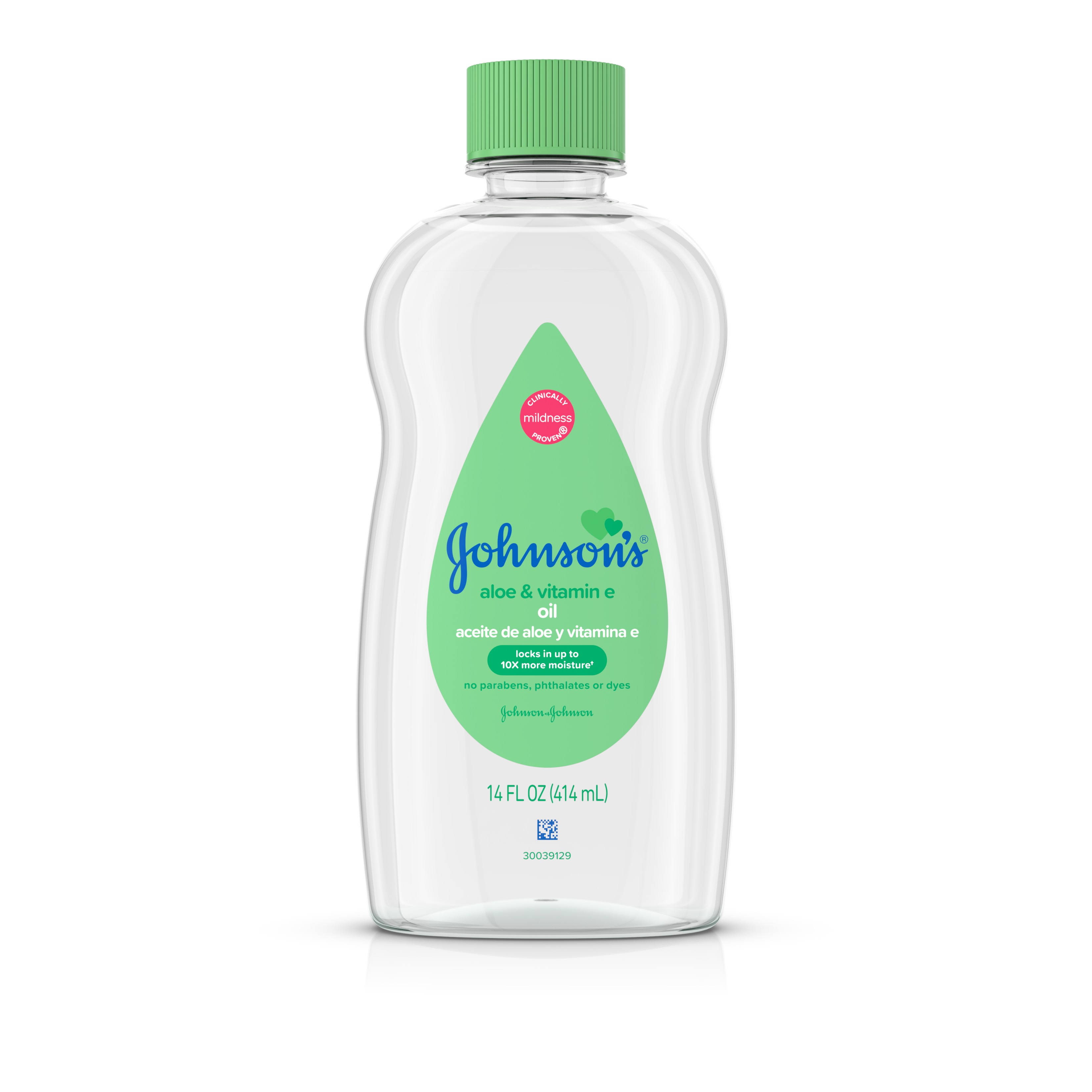 Johnson and Johnson Baby Oil - with Aloe Vera and Vitamin E, 14oz