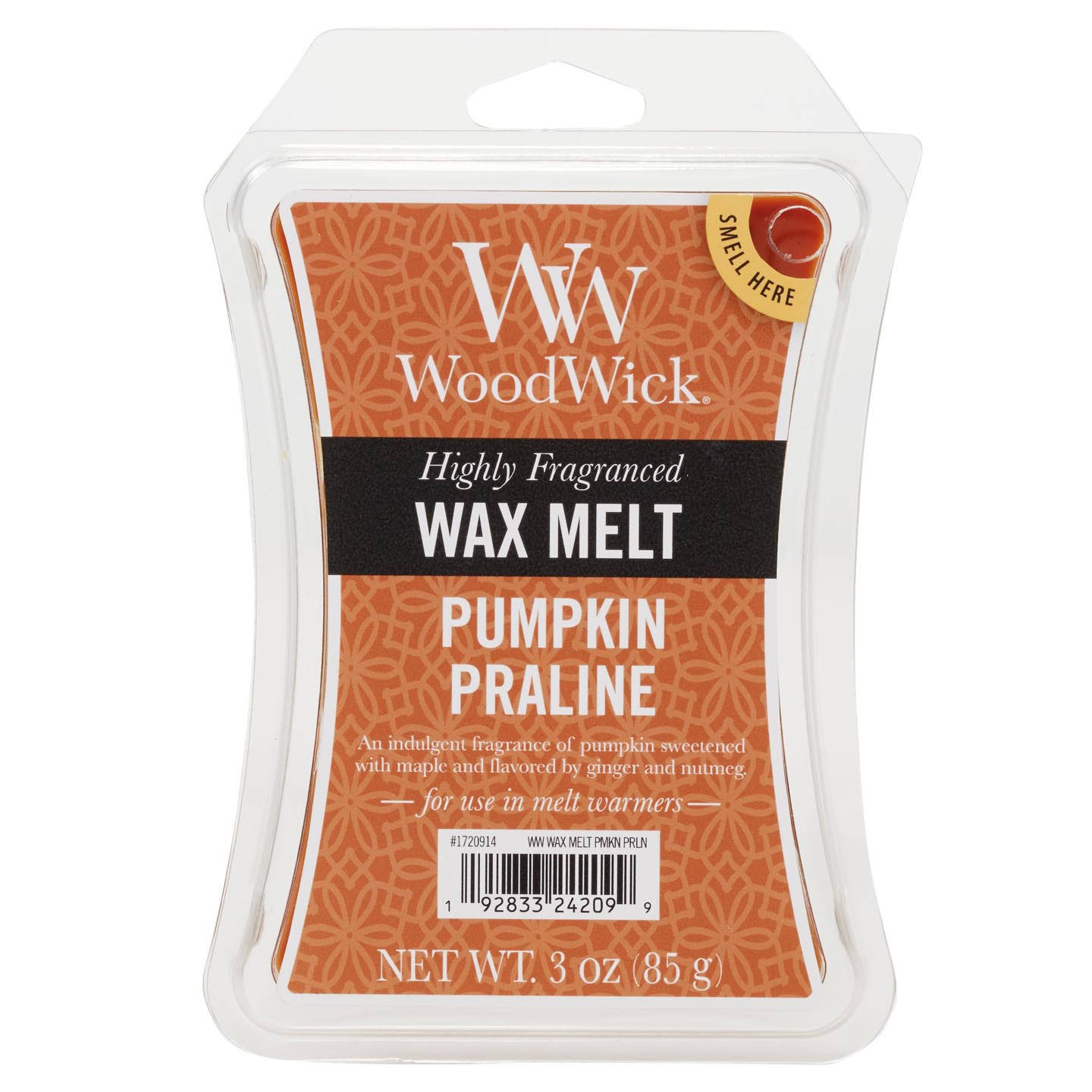 WoodWick Pumpkin Praline Wax Melt 3 oz
