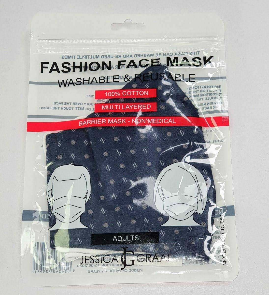Reusable and Washable Face Mask Adult - Jessica Graaf- GB18401-2010