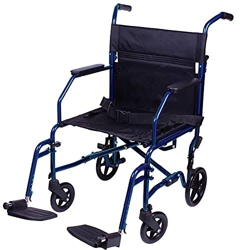 Carex Classics Steel Transport Chair with 19" Seat