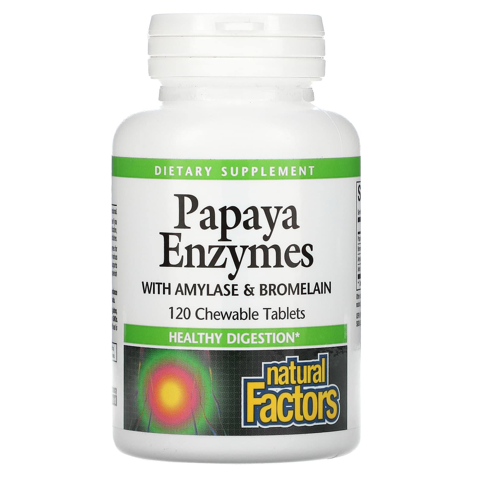Natural Factors Chewable Papaya Enzymes - 120 tablets