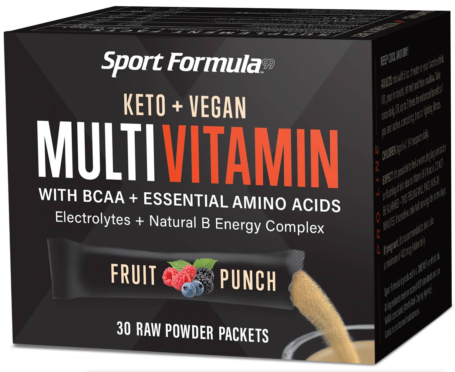 Sport Formula Powder Vitamin Packets - Fruit Punch
