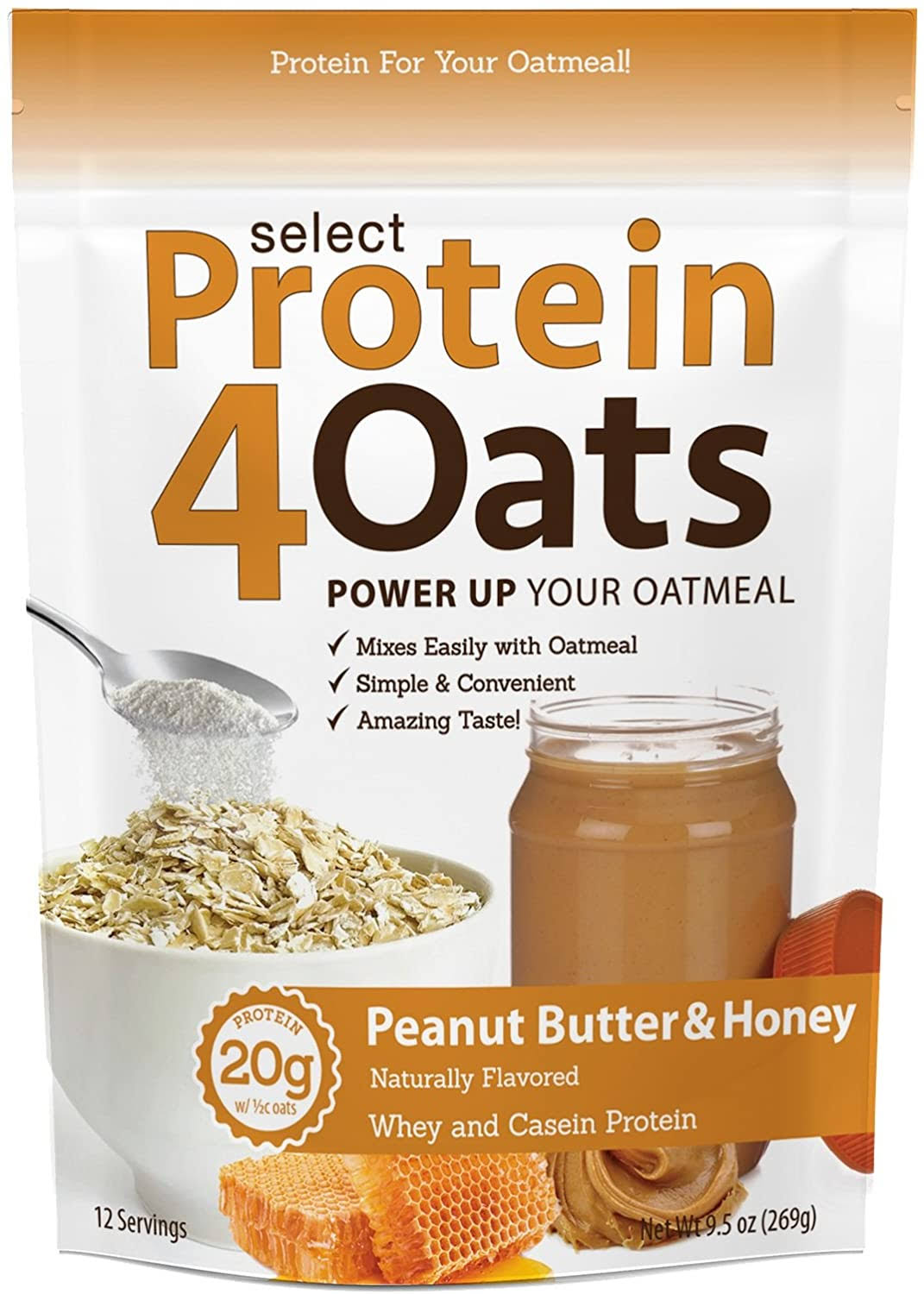 PEScience Select Protein 4 Oats - Peanut Butter & Honey - 269g