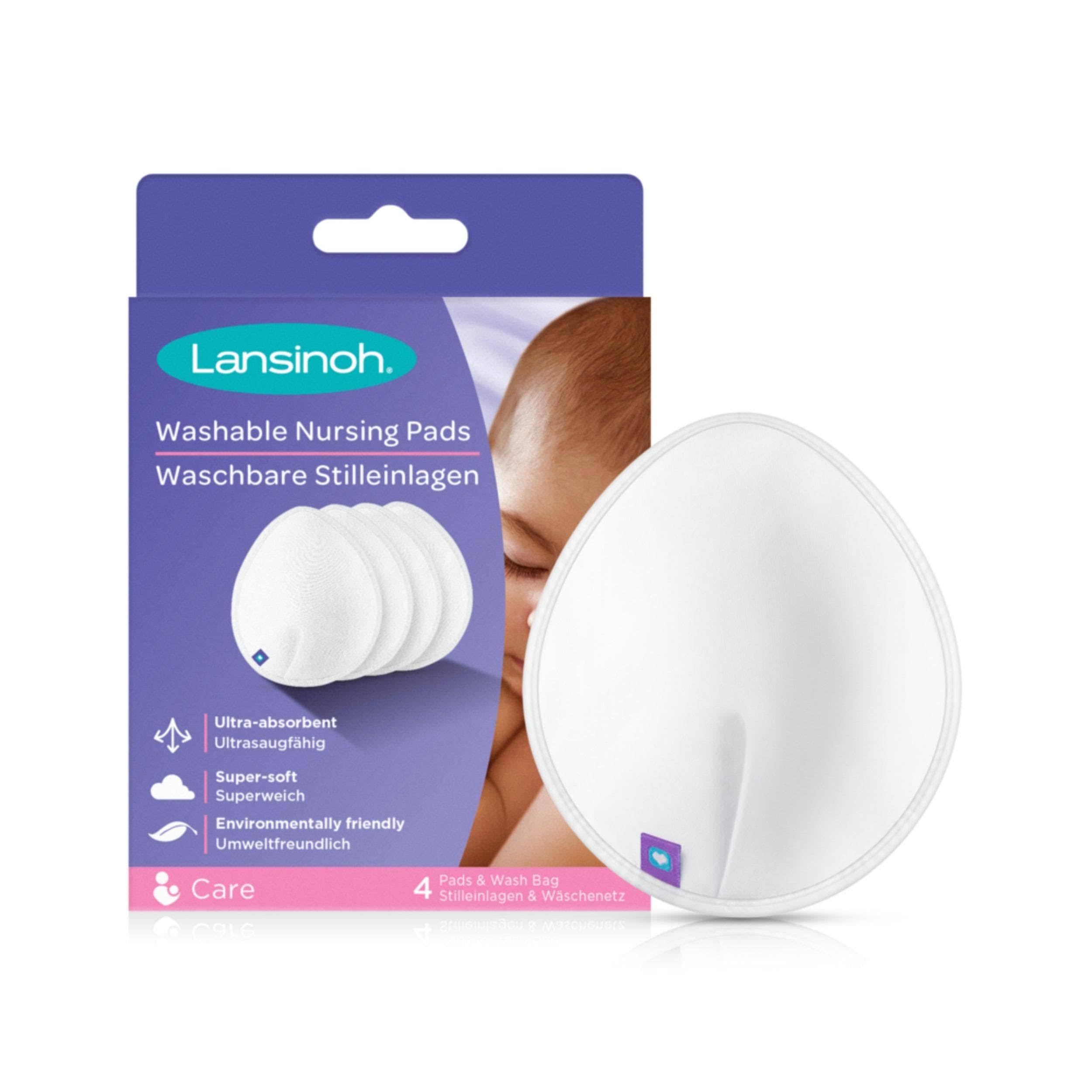 Lansinoh Washable Nursing Pads - White, 4ct