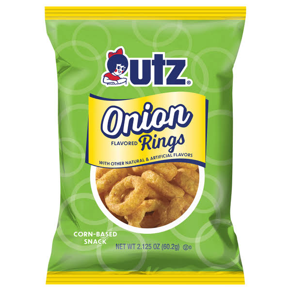 Utz Onion Flavored Rings 2.125 Ounce,Corn-Based Snacks (Pack of 3)