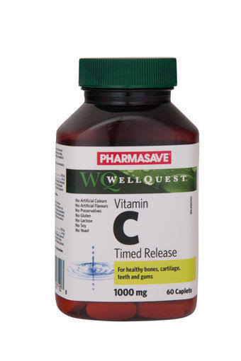 PHARMASAVE WELLQUEST VITAMIN C TIMED RELEASE 1000MG TABLETS 60S