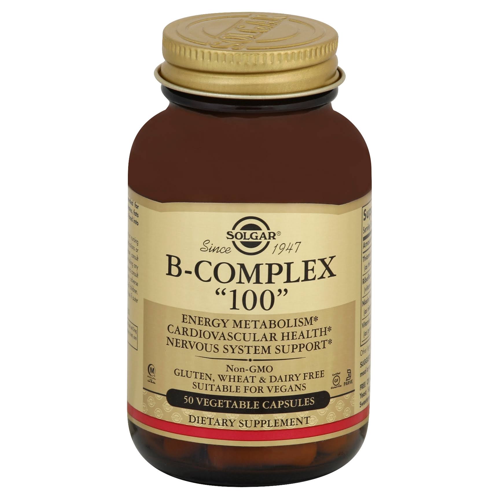 Solgar B-Complex 100, Vegetable Capsules - 50 capsules