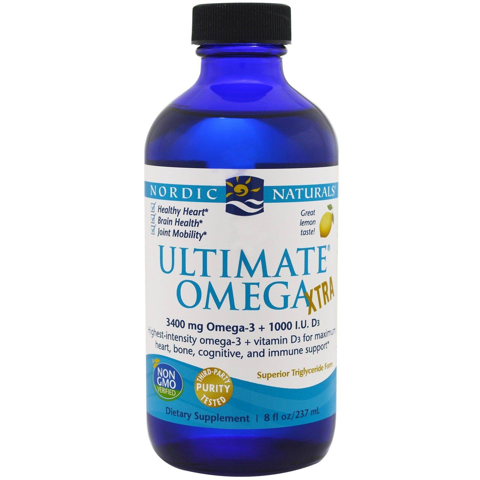 Nordic Naturals Ultimate Omega Xtra Supplement - Lemon, 8oz