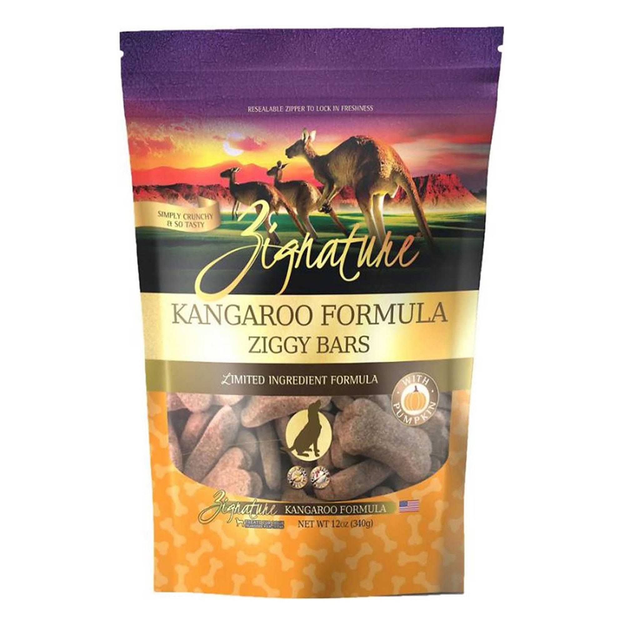 Zignature Limited Ingredient Kangaroo Formula Ziggy Bars 12 oz
