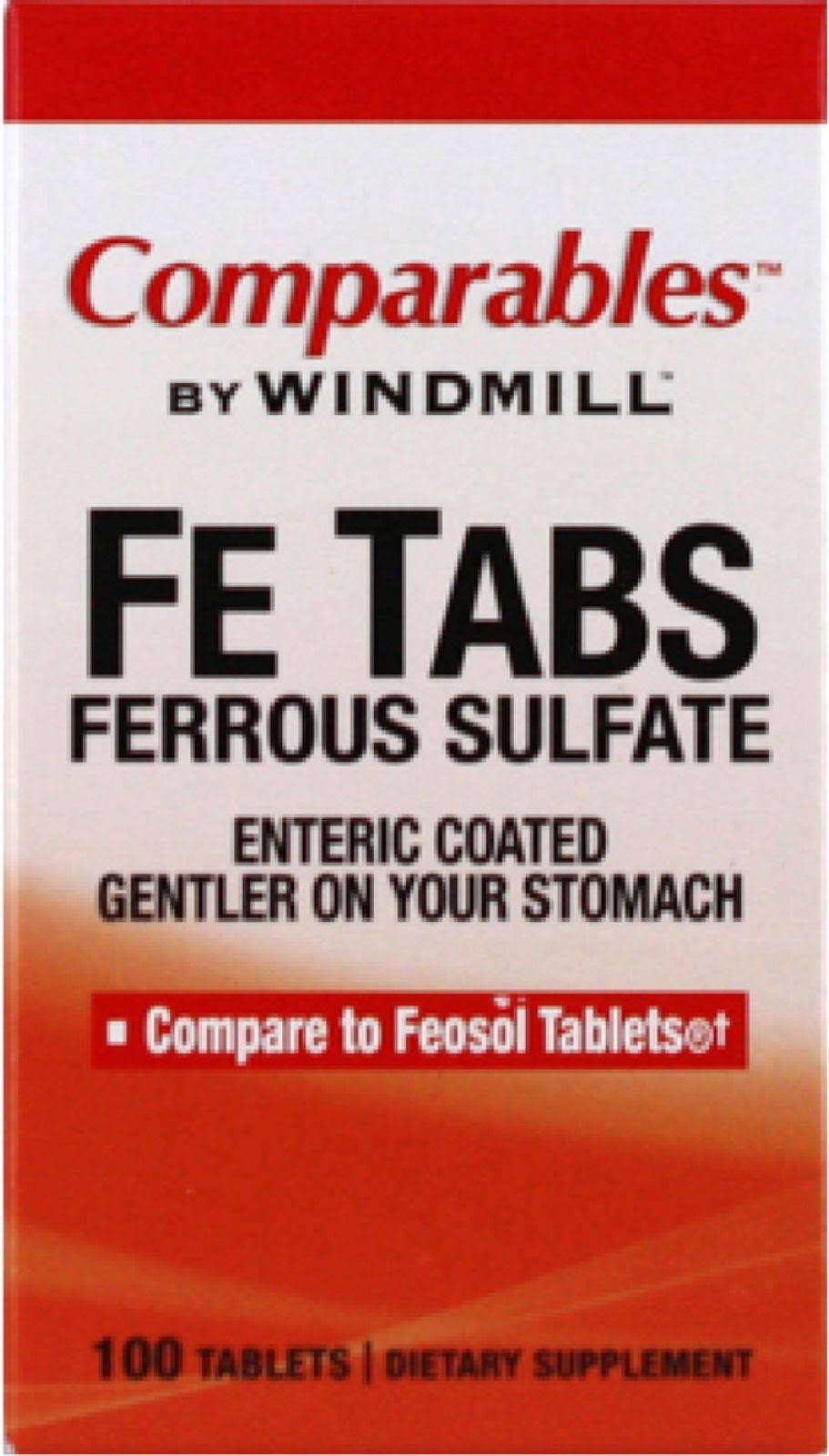 Windmill Health Products Fe Tabs - 325mg, 100 Tablets