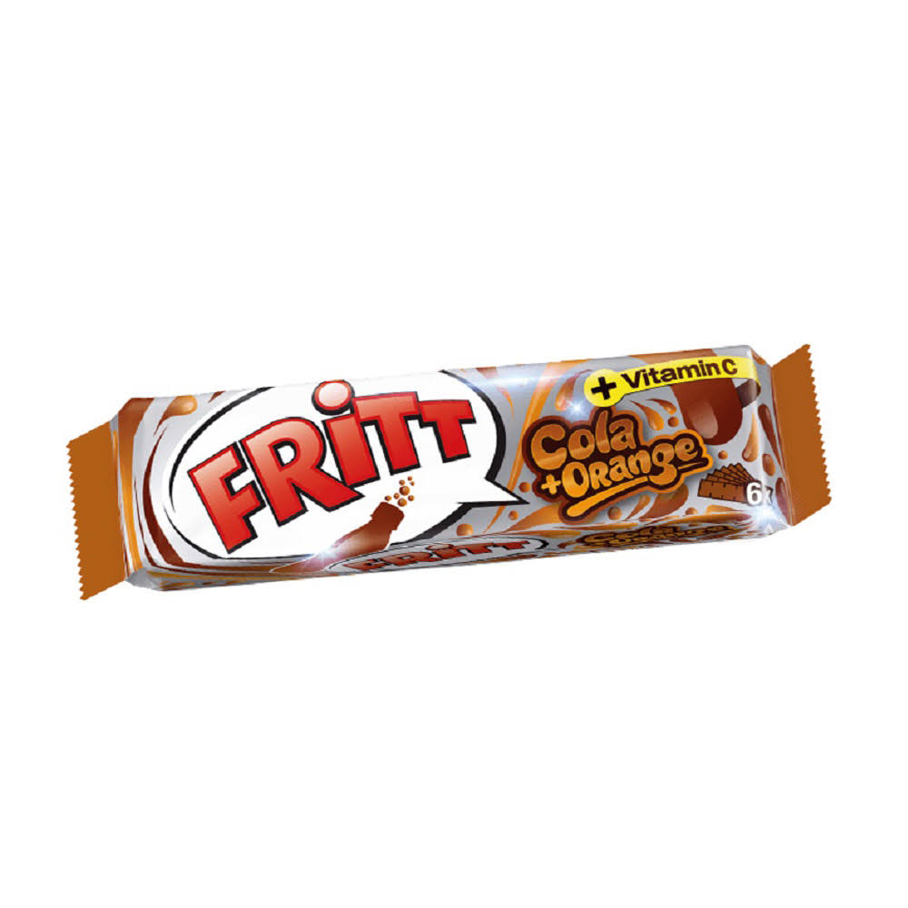 Fritt Chewy Candy Strips Cola Orange Flavour (Pack of 6) 70g