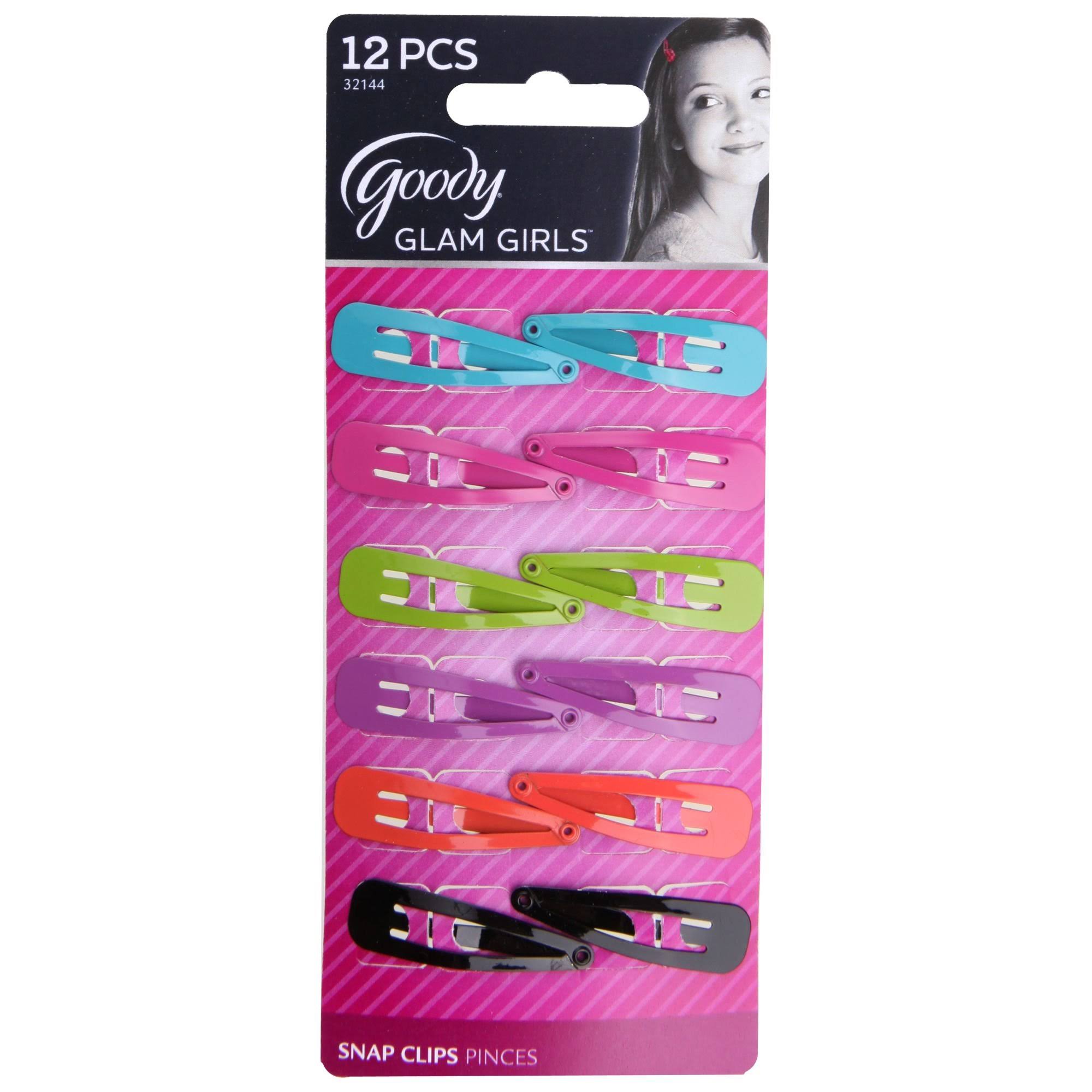 Goody Girls Bright Snap Clips - 12 Count