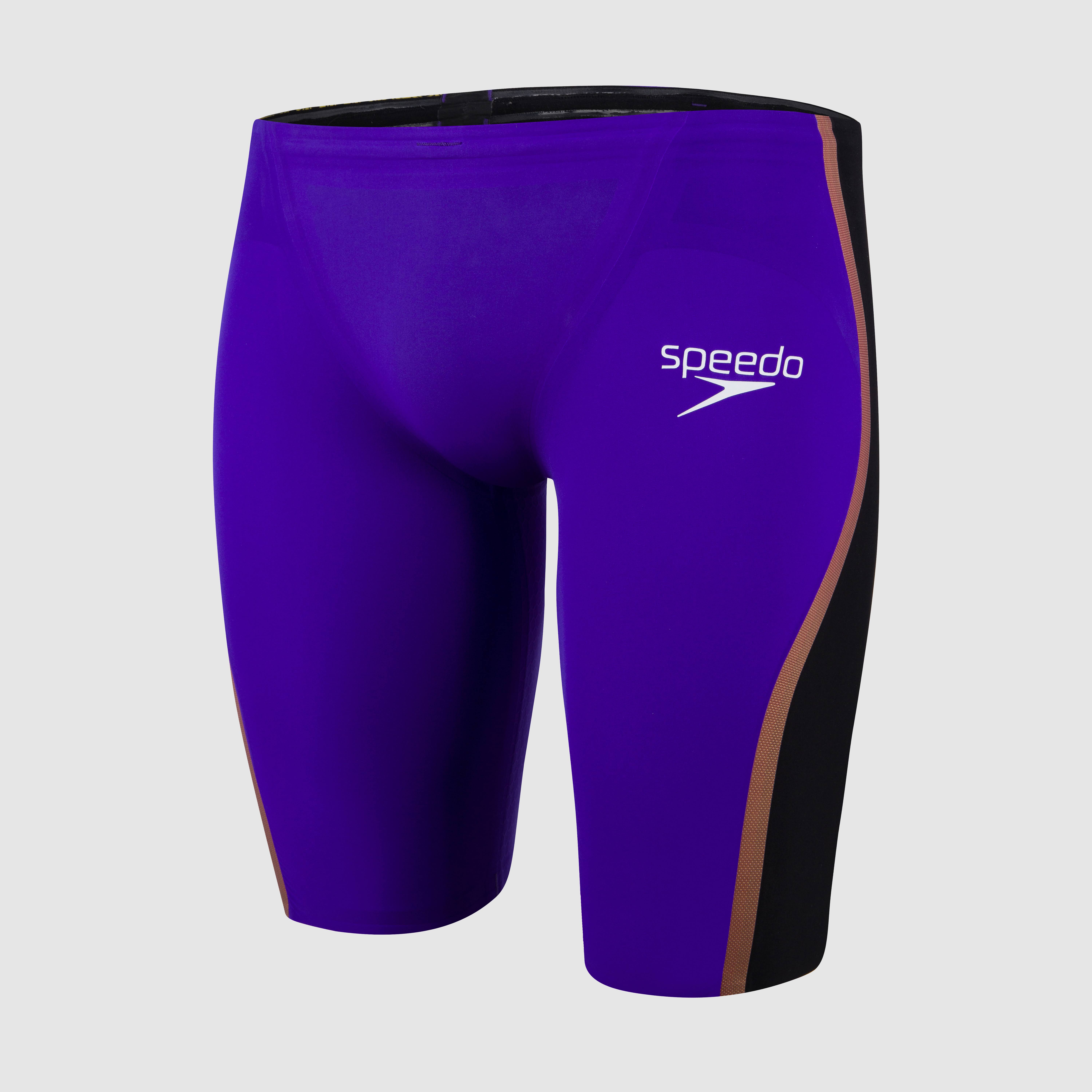 Speedo Men's Fastskin LZR Pure Valor High Waist Jammer Tech Suit Swimsuit - Black | Nylon/Lycra - Swimoutlet.com