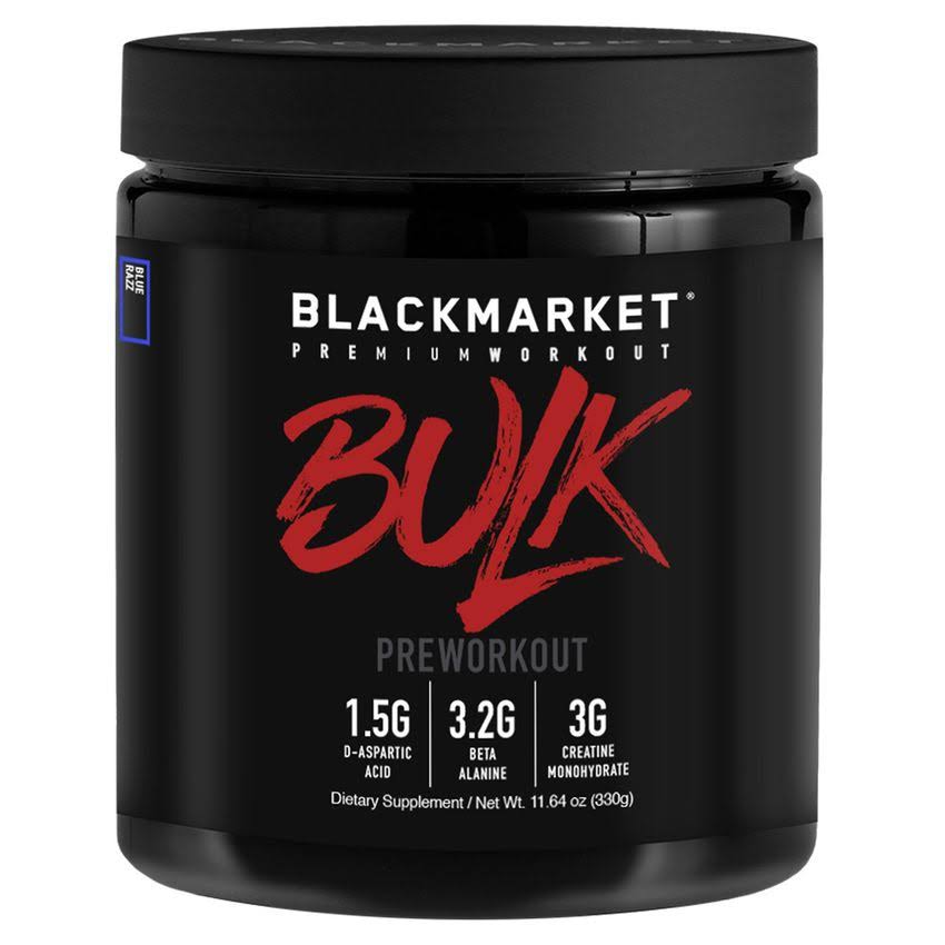 Blackmarket Bulk Pre Workout Blue Razz - 25 Servings