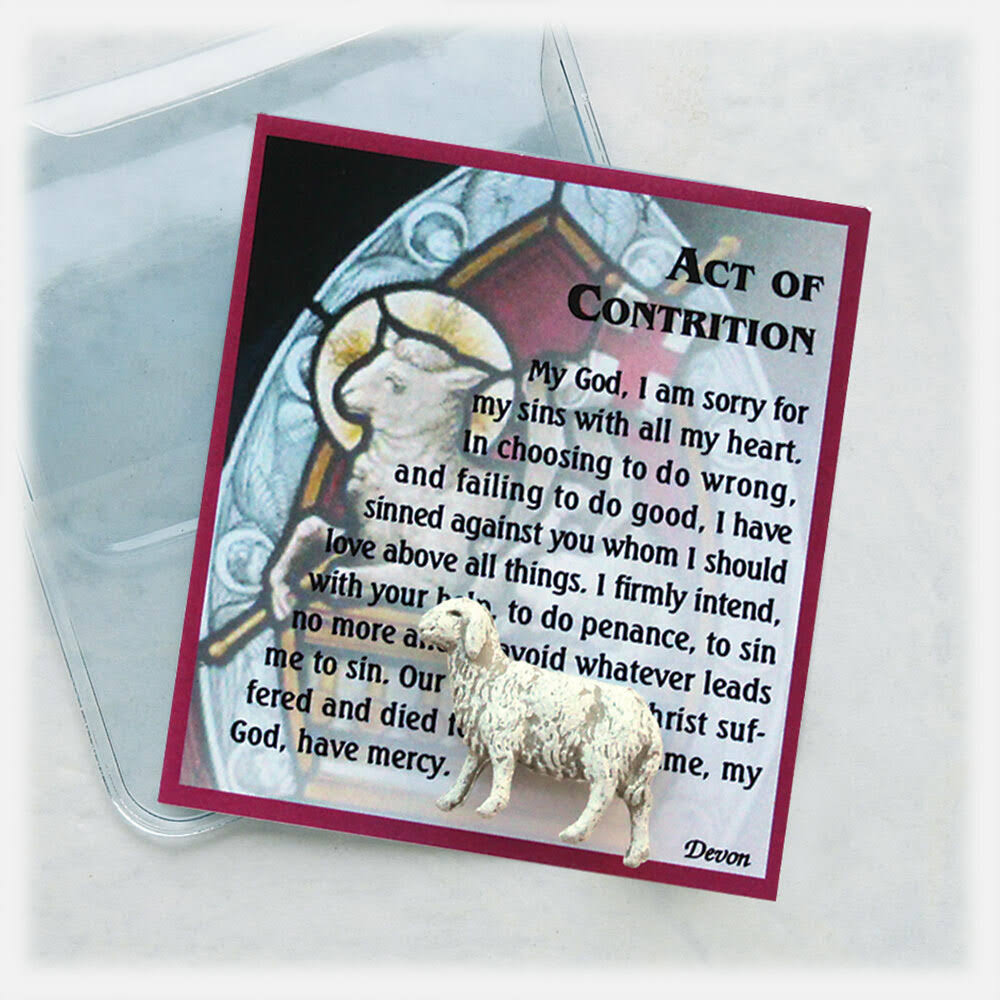 Reconciliation Lamb with Contrition Prayer Card